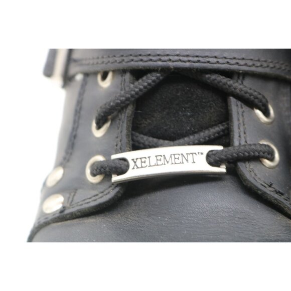 X Element Women's Black Advanced Lace-Up Motorcycle Boots-Leather-6.5M-Biker - Picture 5 of 13